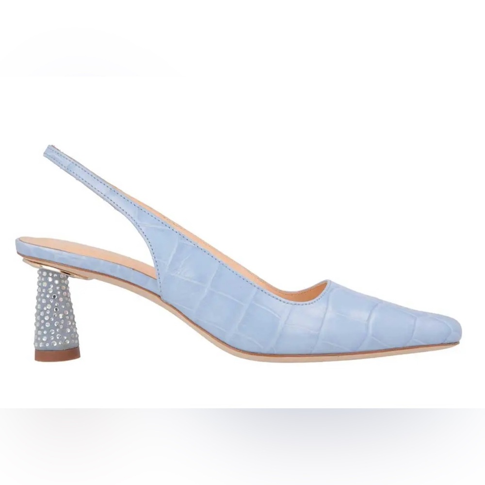 By Far Diana Crystal Embellished Slingback Heels